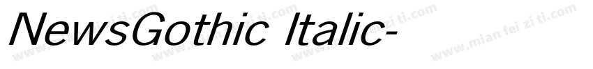 NewsGothic Italic字体转换